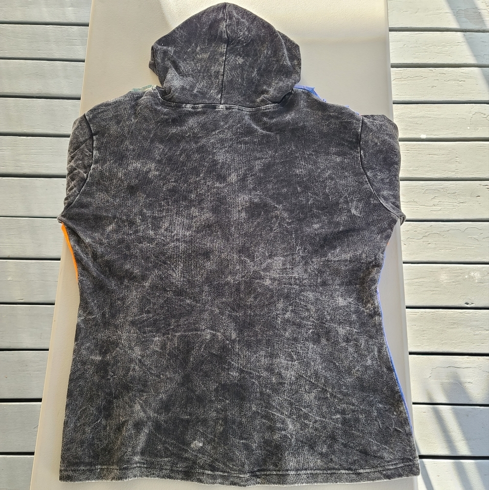 Vintage Distressed Patchwork Design Boho Long Sle… - image 4